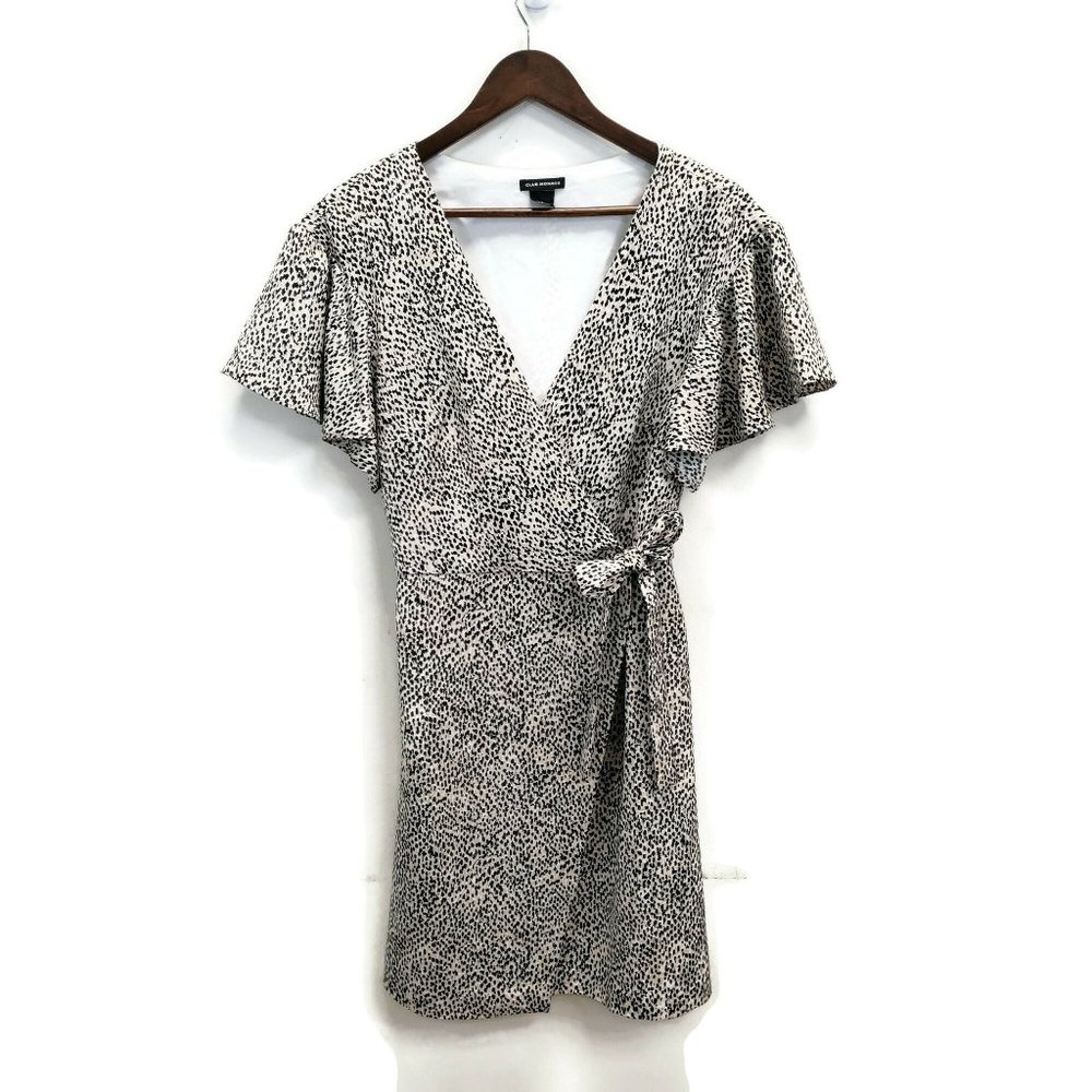Club Monaco Black and White Patterned Dress